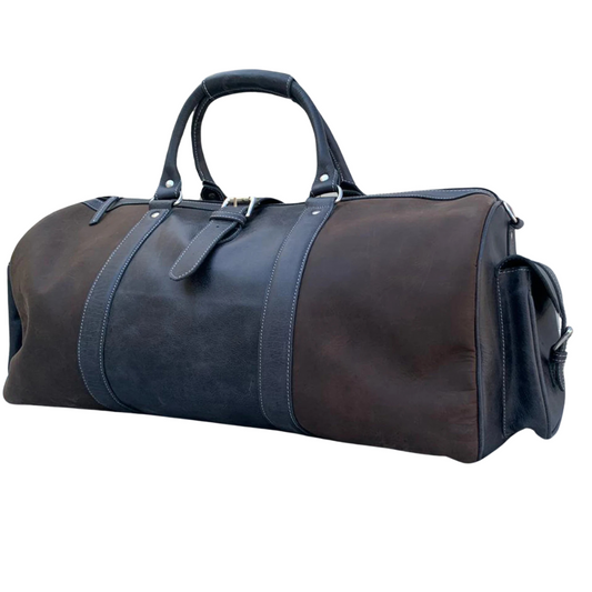 Real Cow Leather Duffel Bag Men's Made By Cowhide Crafters.
