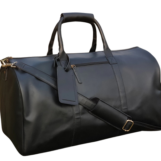Premium Quality Lambskin Leather Duffle Bag For Unisex | Cowhide Crafters
